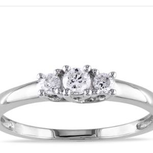 simple engagement ring. real diamonds.
